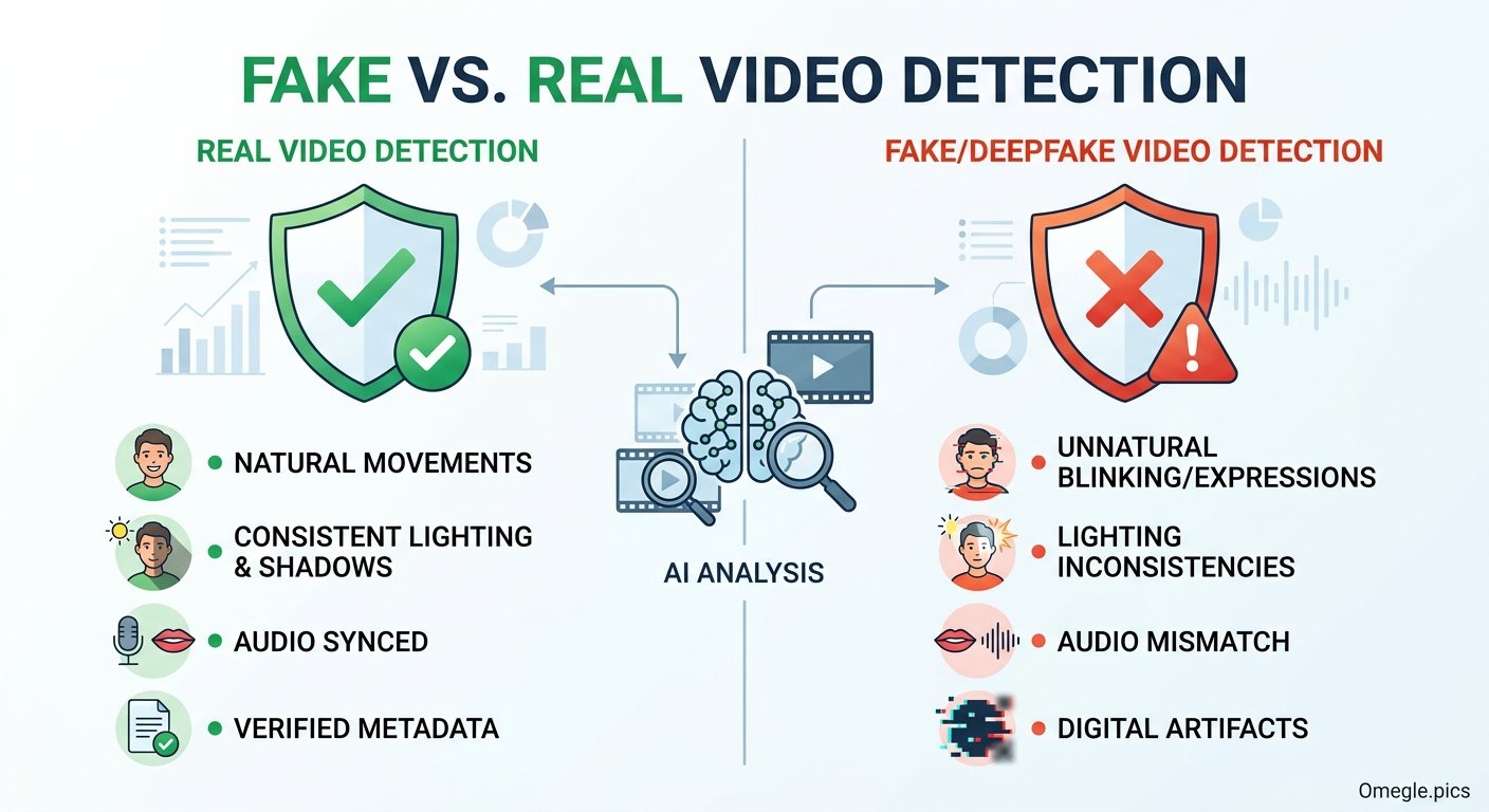 How to recognize and protect from AI fake video content infographic