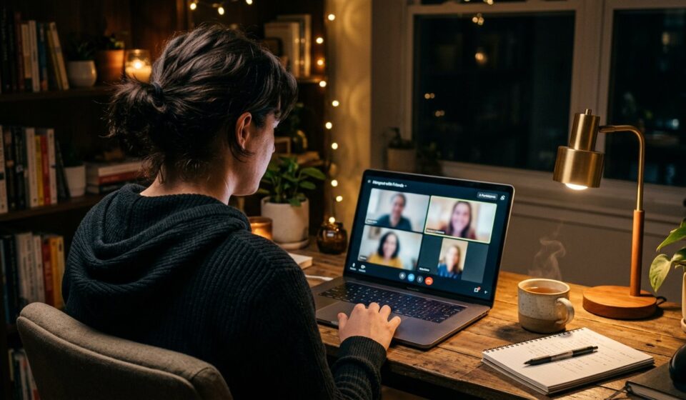 User exploring sites like Omegle on a laptop in 2026