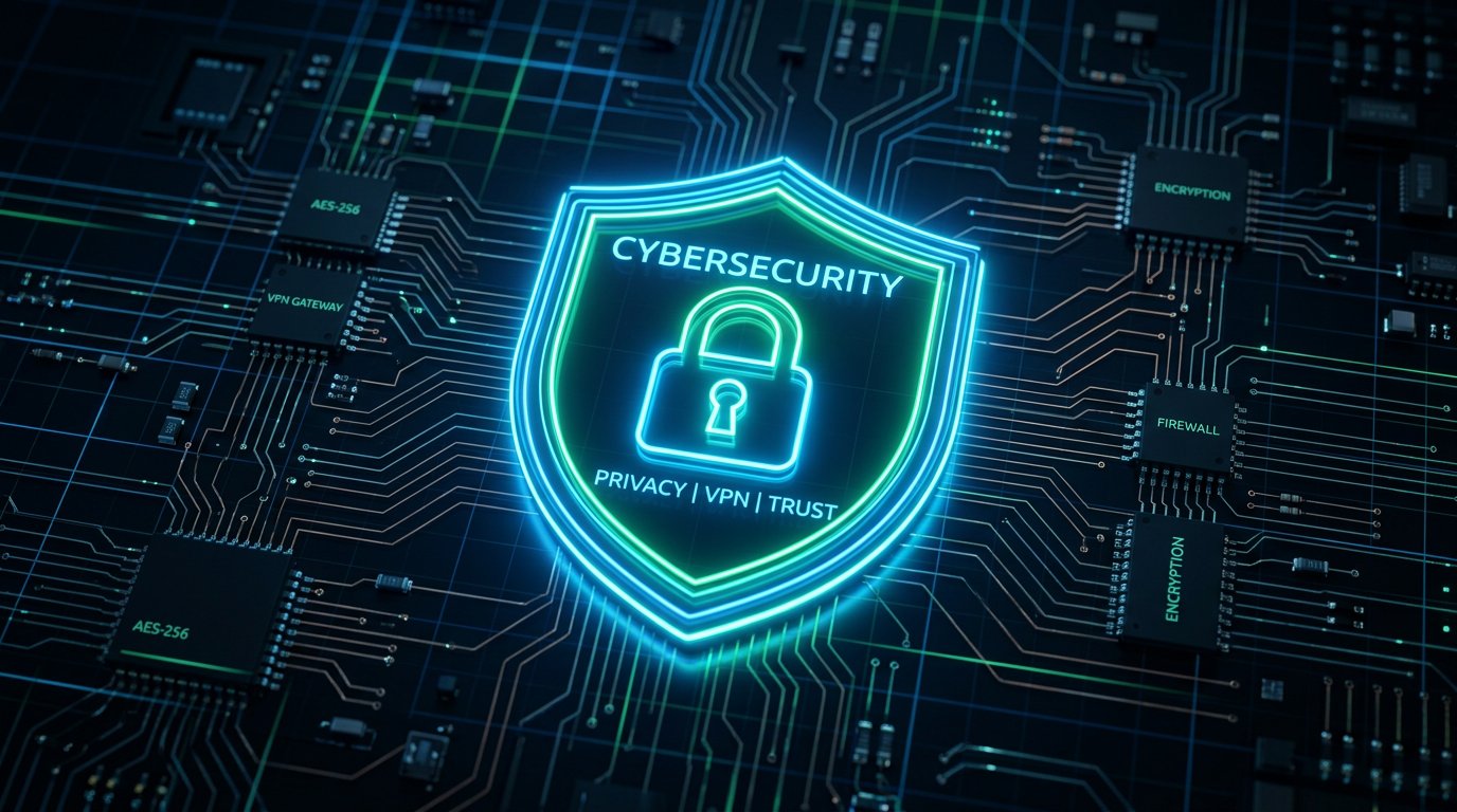 Cybersecurity shield and safe browsing icons on video chat websites