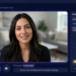 Omegle cam2cam chat UI with branding