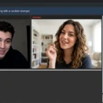 A bold stranger performing on a webcam